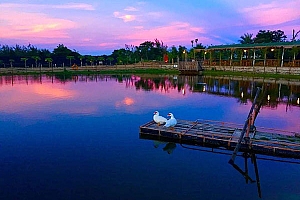 兰州纪姓男宝宝起名纪晚旸:夏水漾天末,晚旸依岸村